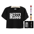 CB090-CPH008 Women's Round Neckline Loose Fit Crew Neck Cotton Crop Top t Tshirt Customized logo With Soft and Breathable Jersey