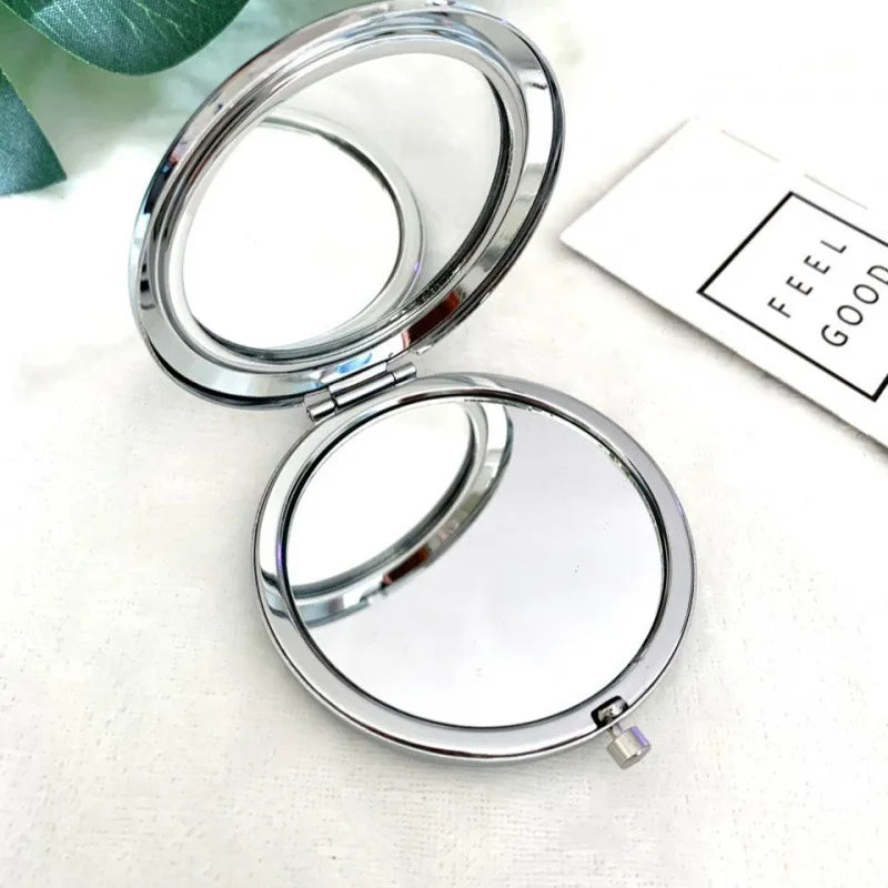 Personalized Compact Fold Name Pocket Mirror for Wedding Bride Bridesmaid Bridal Party Gift Custom Rose Gold Mirror With Name