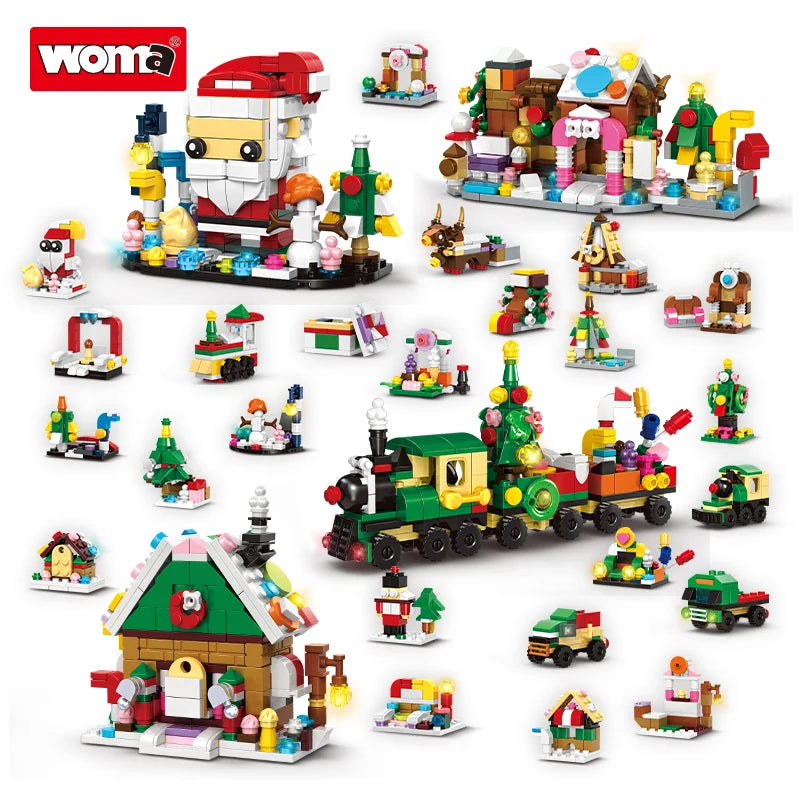 Woma Toys 11823 Latest Building Block Toy Play Set 24 Pack Christmas Advent Calendar