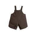 kids Japanese summer new children cotton linen sleeveless suspender shorts Boys and Girls retro artistic suspender pants