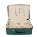 Factory Wholesale Pu Leather Green Jewelry Storage Box Bracelet Storage Box Gift Jewelry Box