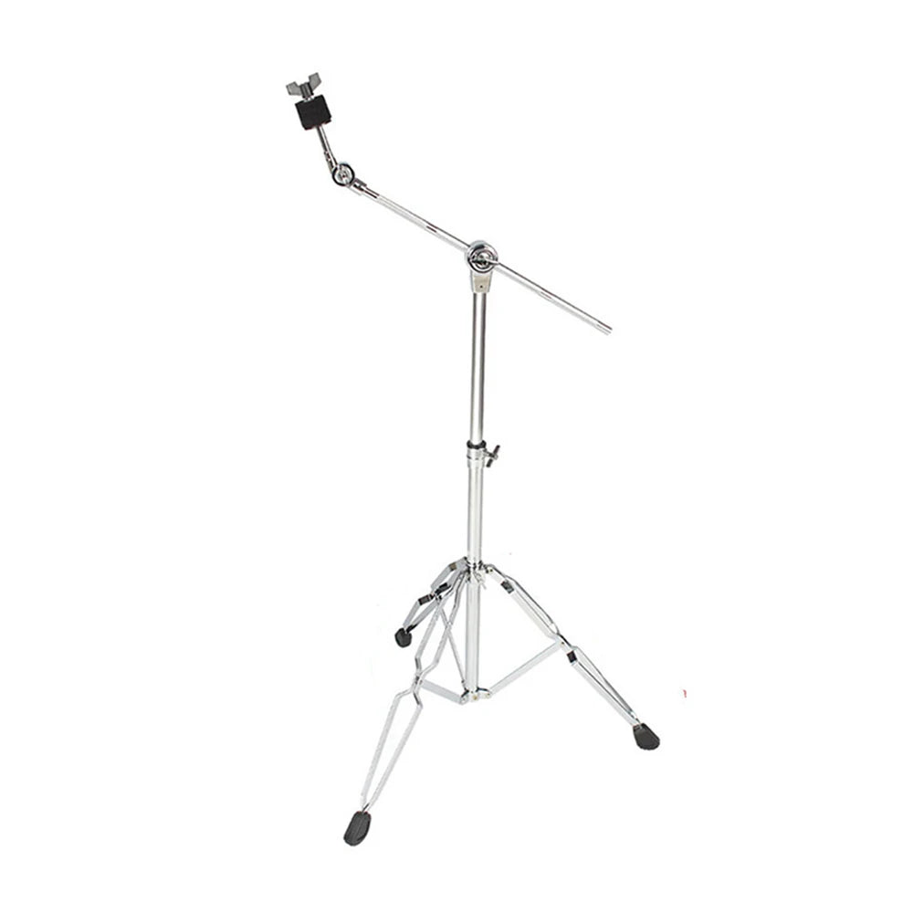 Metal Cymbal Stand Height Adjust Stretchable Legs Floor Triangle Bracket Cymbal Holder with Rubber Feet Percussion Holder Mount