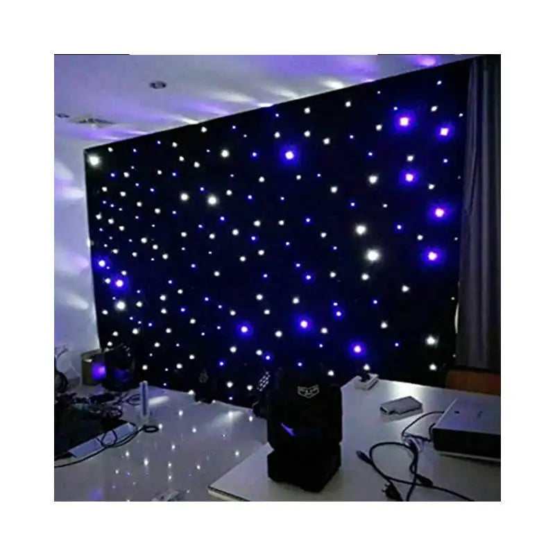 Led Starry Sky Cloth   Stage Backdrops Remote Control Led Star Curtain Blue White Starlight Curtain Party Celebration