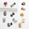 Nolvo Rainbow Double Fastern Purse Feet Rivets Pets Strap Belt Metal Screw Rivets  Leather Bags Fastern Decoration Studs