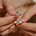 Wedding Diamond Simulation Moissanite Diamond Couples Engagement Ring for Couple Cubic Zirconia Rings Cz Crystal Finger Ring