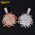 Hip Hop Style Rapper Jewelry 2.5" Width S925 Women Face Custom Moissanite Iced Out Pendant