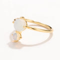 Demanding Natural Rainbow Moonstone Zircon Designer Gemstone Jewelry 925 Sterling Silver Women Layer Ring