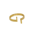 S925 Sterling Silver T-Shaped Smart Ring Opening Trendy 18K Gold Rings Stock Women Gift Rings for Girls Wholesale