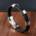 Multi-color Handmade Two Layers Bracelet With Magnetic Clasp Personalized Logo Engraved Metal Beads Leather Bracelets OT-234