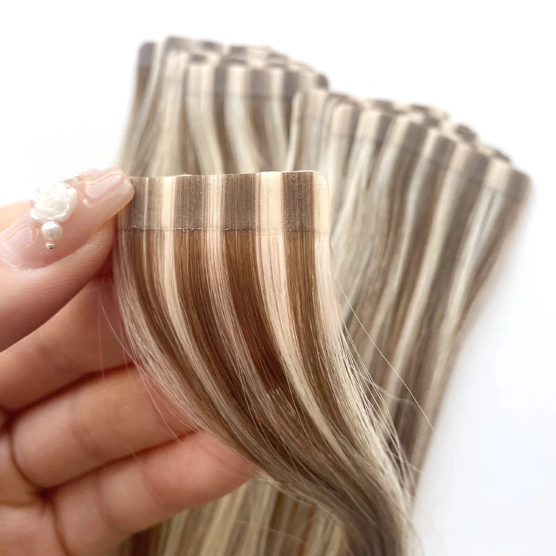 2025 Invisible Thin Tape Hair Weft of Double Drawn Human Hair Extension Tape Hair