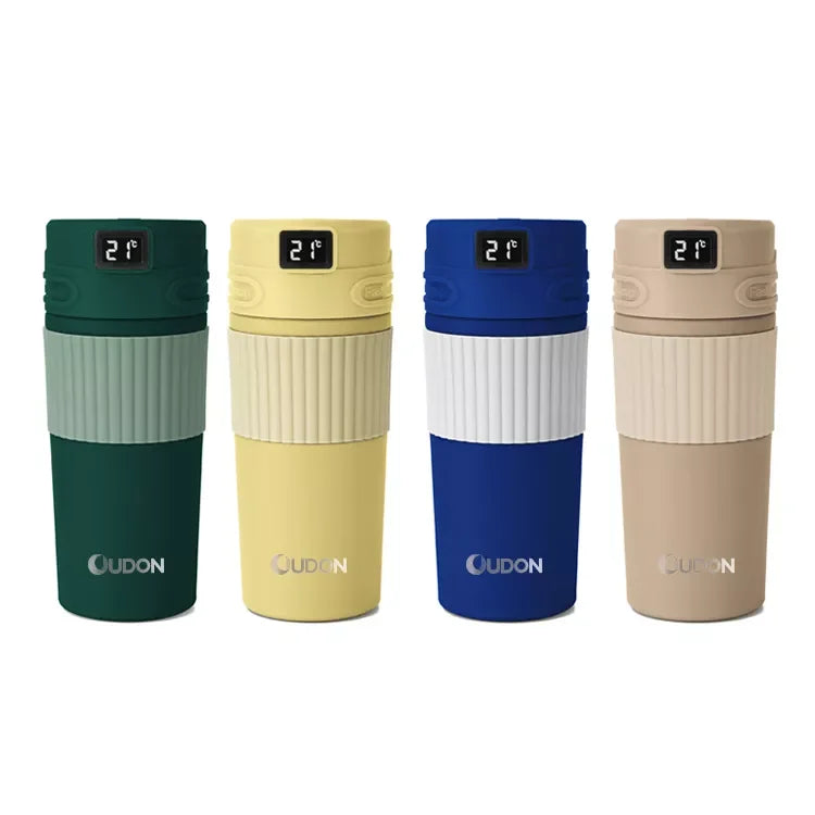 FX Portable LED Temperature Display Stainless Steel Vacuum Flask Leak-Proof Student Coffee Milk Bottle Smart Drinkware