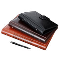 A5 Size Hardcover Business Office Organizer Notebook PU Leather Journal with Diary Printing Loose-leaf Stationery Planner