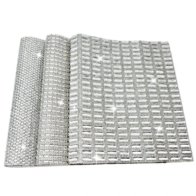 Luxury Flatback Crystal Diamond Rhinestone Trim Sheet Self-Adhesive Glass Motif for Shoes and Bags Wholesale