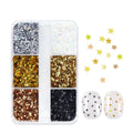 Nail Decor Metallic Color Five-pointed Star Sequin 3D Holographic Mini Stars DIY Nail Art Accessories