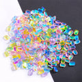 Hisenlee 3D Nail Art Accessories 50PCS 4X6MM Resin AB Colors Rhinestone Rectangular Shape Pointed Bottom Transparent Glitter