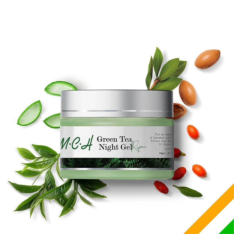 Green Tea Night Gel Reduces Pores Brightens Skin Hydrating Skin Repair Night Cream