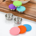 304 Cup Set Stainless Steel Sauce Container Small Condiment Containers with Lids