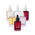 New Custom Luxury Cosmetic Packaging Thick Bottom 30 ml Flat square Purple clear Serum Bottle Essential Oil Glass Dropper Bottle