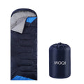 Woqi New Camping Outdoor Envelope Cotton Sleeping Bag With Hood for Tent