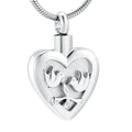 Vintage Pigeon Cremation Jewelry Ash Heart Urn Memorial Necklace Stainless Steel 18K Gold Plated Peace Pet Ash Keepsake Pendant