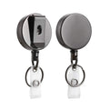 Small Heavy Duty Retractable PVC Printed Badge Holder Reels Metal ID Badge Holders Belt Clip Key Ring Name Card Keychain