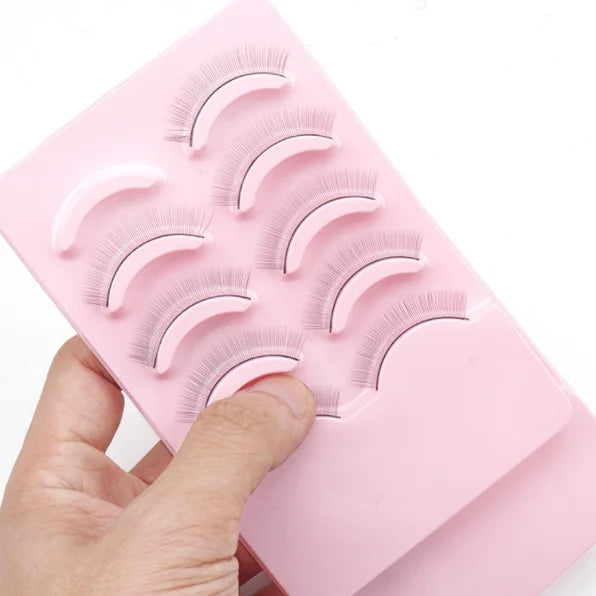 5Pairs Plastic Strip Eyelashes False Mink Eyelash Training Lashes for Eyelash Extension Practice Teaching Academy  Lash Supplies