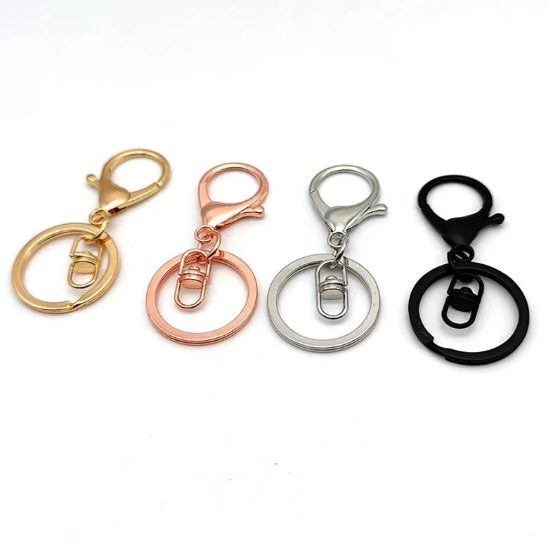 Customised Logo Branded Metal Key Chain for Bag Accessories Wholesale Keyring Custom Lobster Clasp Hook