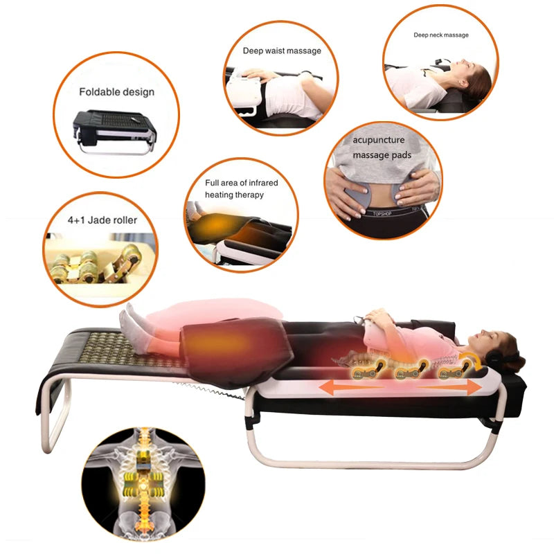 Premium Korean Efficient Far Infrared Thermal Therapy Heating Jade Master V3 Roller Salon Center Massager Bed Electric