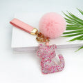 New Luxury Cartoon Diamond Leather Bag Charm Key Chain Accessories Key Ring Wristlet Designer Keychain