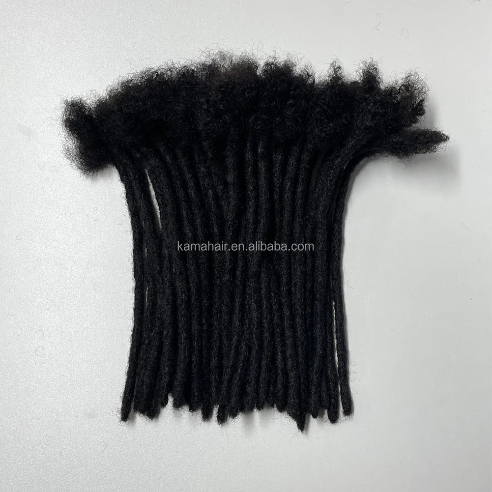 KAMA Instant Dreads Locks Full Handmade Crochet Human Hair Traditional Dreadlocks Extensions in Bulk for Boys/girls/kids