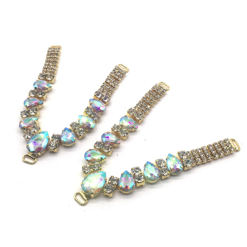 Fashion Women Sandals Decorating Sew AB Rhinestone Jewelry Shoe Lace Chain Guangzhou Wholesale