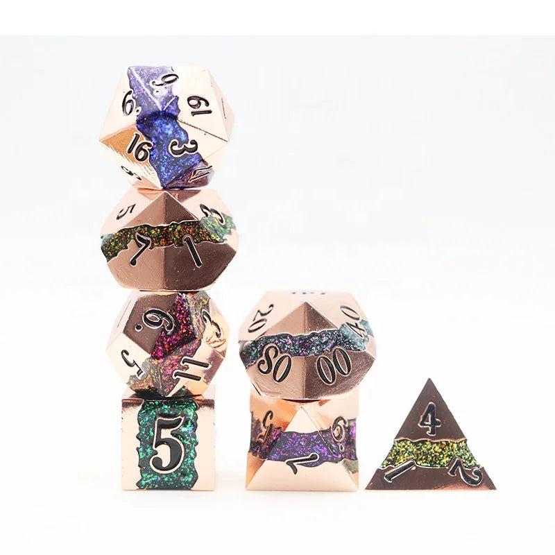 Hot Sale Rpg Dnd Dice Metal Polyhedral Custom Dice