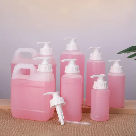 High Quality HDPE Empty Plastic Pump Bottles Bucket Barrel Portable Travel Container Soap Shower Shampoo Lotion Liquid Bottle MegaBDM