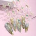 Popular Luxury Brand Name Logo Designer Waterproof 5D Nail Art Foil Stickers Self-adhesive Paper Decals Autumn Christmas Nail