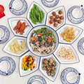 Hot Pot Restaurant Sets Southwestern Design Porcelain Melamine Banquet Table Platter Combination Plate Set Utensils Kit