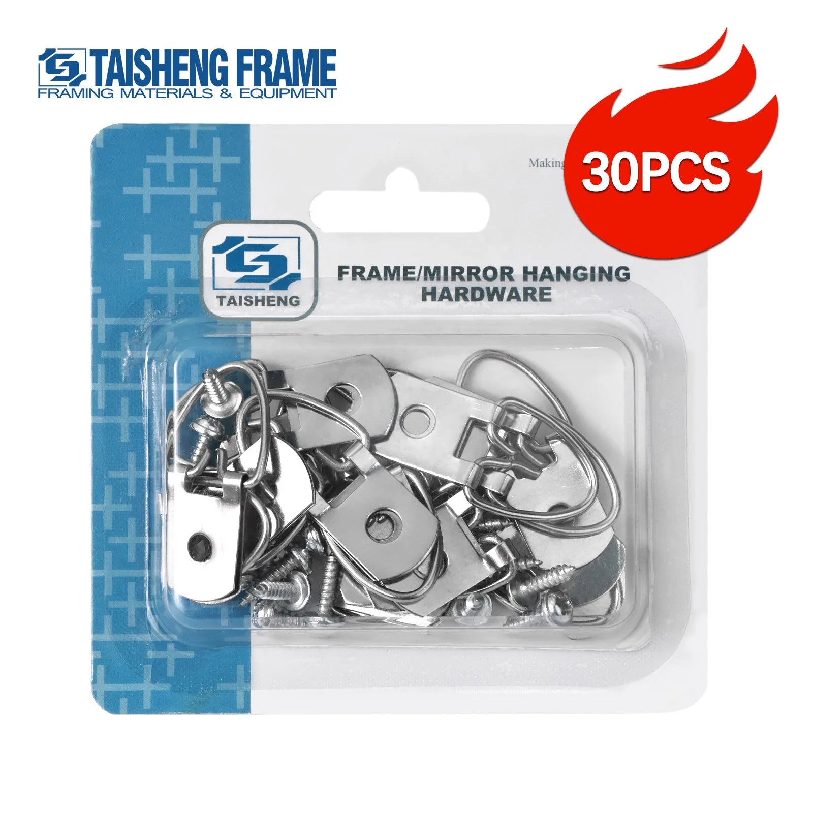 30PCS TS-K023 Hanger Set Photo Frame Hanging Hooks Kit Picture Hooks With Screws for Photo Picture Painting Hanging