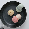 Degradable Fiber Cleaning Brush With Handle Cleaning Ball Household Kitchen Does Not Hurt the Pot and Dishwashing Brush