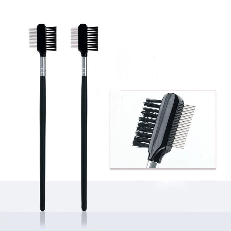 Portable Stainless Steel Needle Comb Eyebrow Makeup Brush Eyelash Brushes Single Makeup Brush Wholesale