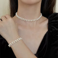 Handmade Woven Design Necklace Set Pearl Jewelry with Di Gioielli in Oro for Weddings & Parties by Collana Di Perle in Dubai