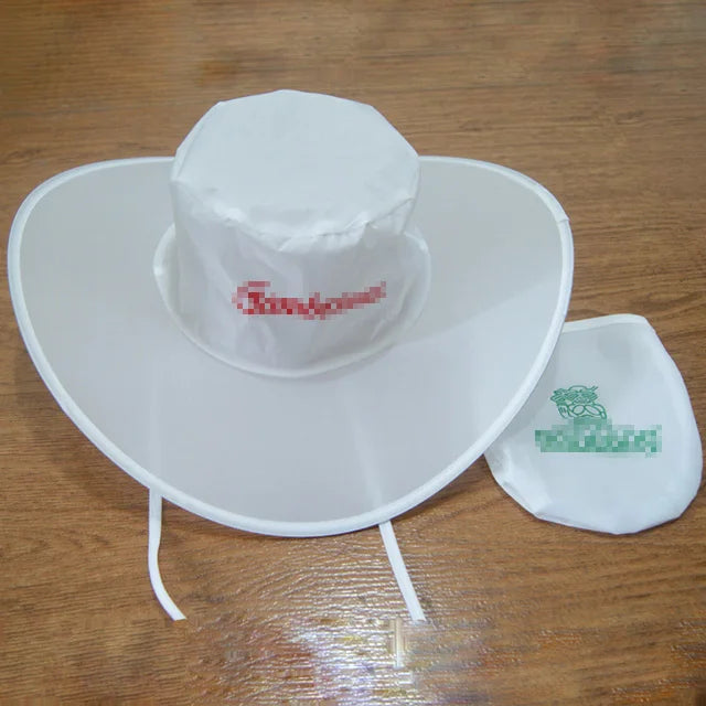 Custom Logo Available Promotion Polyester Folding Cowboy Hat Foldable Hat With Pouch