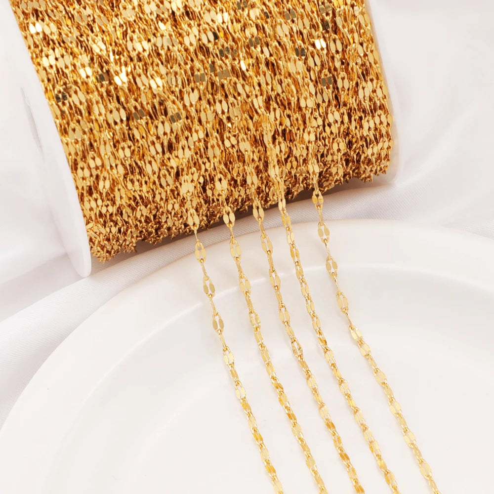 18k Gold Plated Chain Charms for Jewelry Making 14k Gold Chains for Jewelry Making Pieces