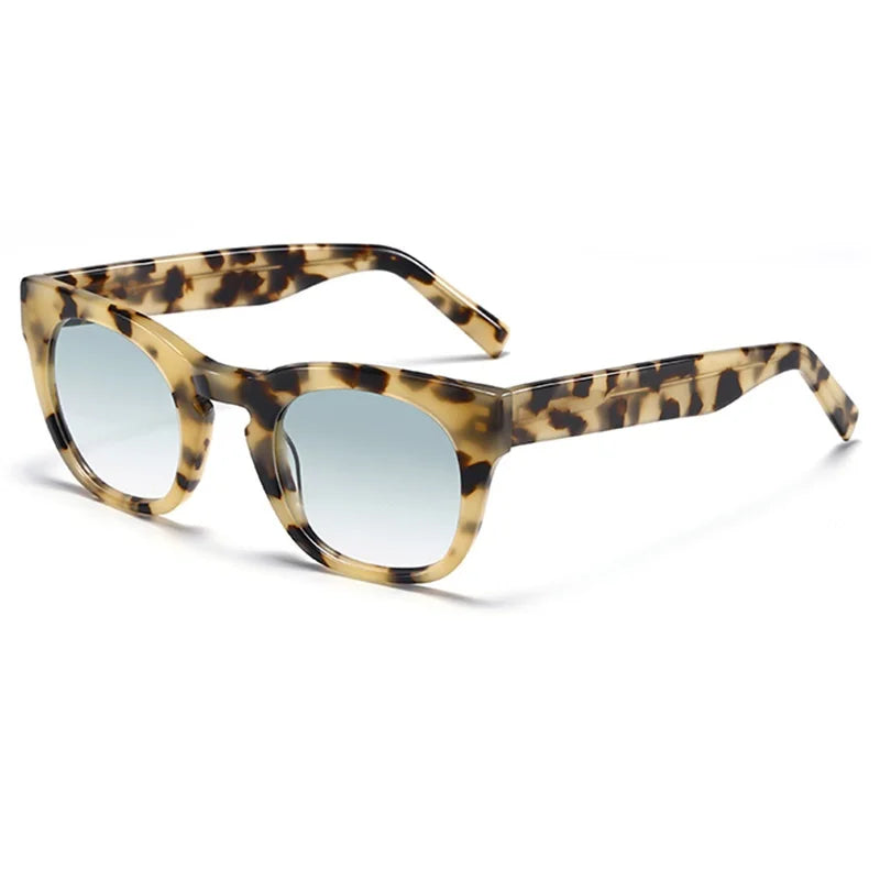 Luxury Trendy Yingmo Thick Acetate Sunglasses Customized Logo Nylon Polarized Lens Available Blue Red Green Yellow Brown Unisex