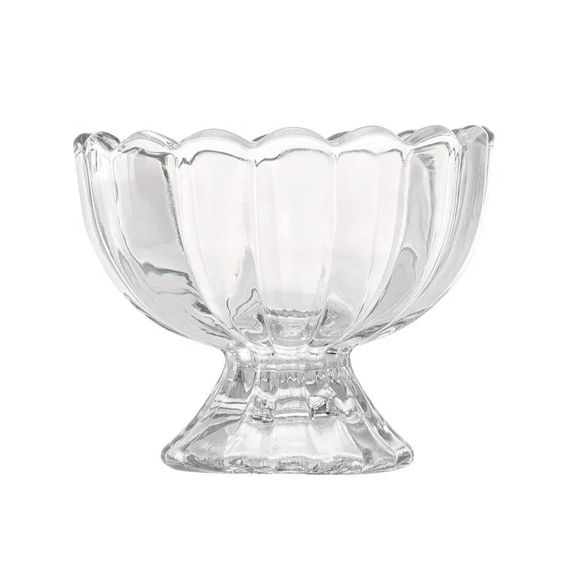Transparent 150ml Glass Mug Summer Use Ice Cream Mug for Milk Tea Yogurt Salad for Drinks