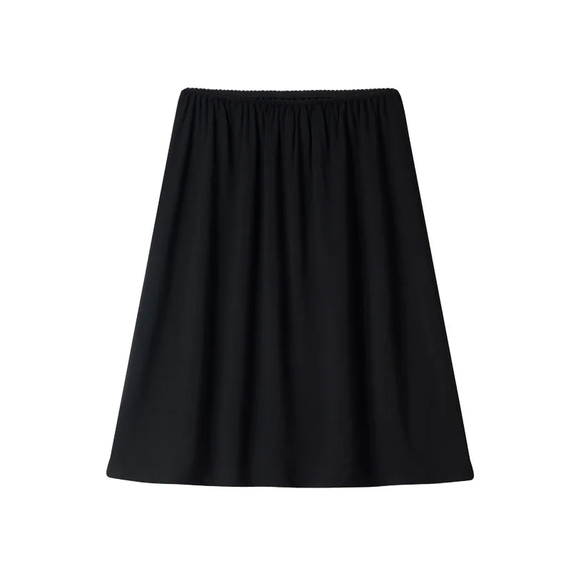 2024 White Underlay Anti Shining Petticoat Modal Mid Length Summer Safety Skirt Anti Transparent Skirt