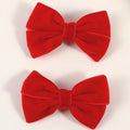 CN Winter Velvet Hair Bow Multi Style Boutique Fabric Solid Color for Women Girls Hair Clip