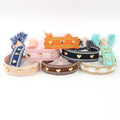 Golden Heart-shaped Metal Rivets Woven Wristband Friendship Bracelet Webbing Tassel Bracelets for  Women
