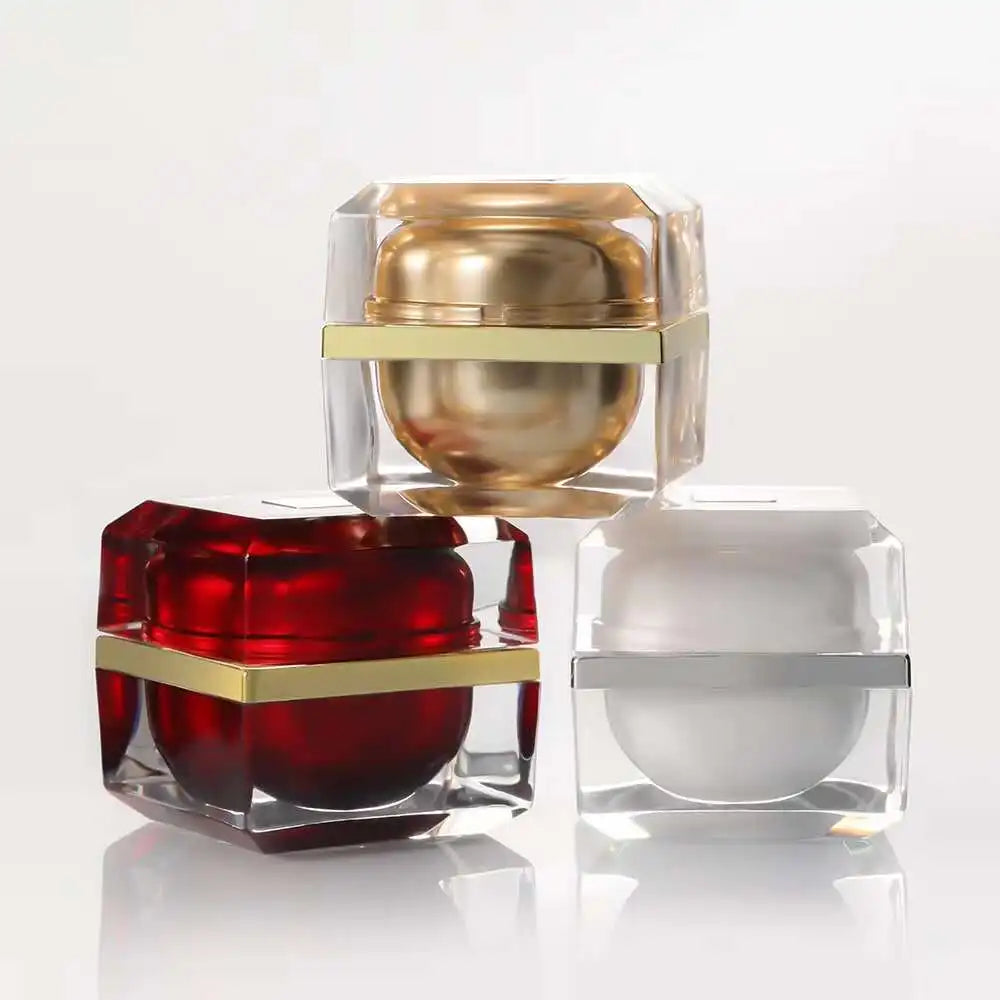 10g in Stock Luxury Empty Small Fancy Skin Care & Eye Cream Custom Acrylic & PP Plastic Packaging Cosmetic Jar