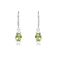 Abiding Simple Drop Earring 925 Sterling Silver Fine Jewelry Natural Peridot Gemstone Women Dangling Earring for Wedding