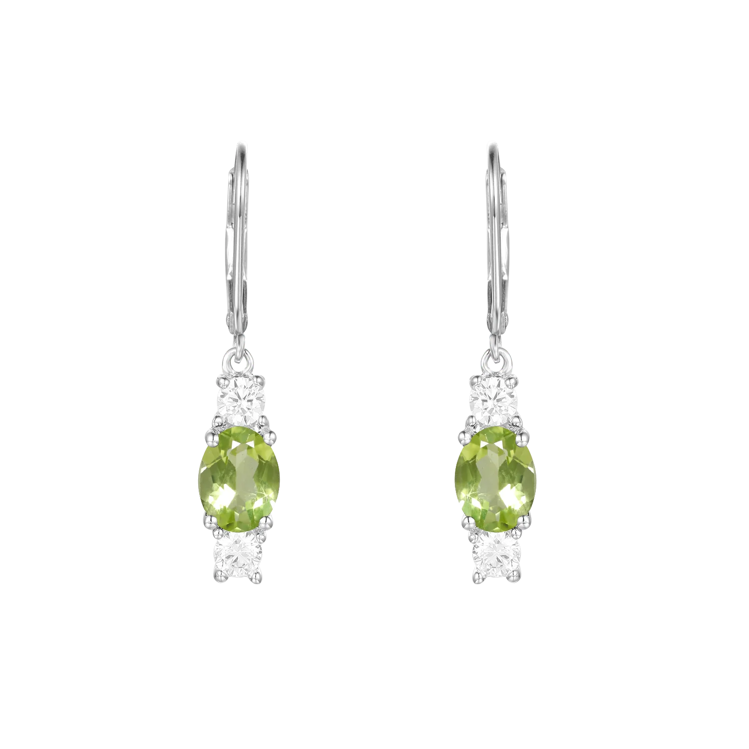 Abiding Simple Drop Earring 925 Sterling Silver Fine Jewelry Natural Peridot Gemstone Women Dangling Earring for Wedding