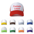 Custom Logo OEM Blank Foam Front Mesh Back Trucker Hat 5 Panel Snapback Cap Wholesale Sublimation Embroidery Low MOQ